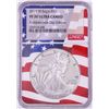 Image 1 : 2019-W $1 Proof American Silver Eagle Coin NGC PF70 Ultra Cameo Independence Day Flag