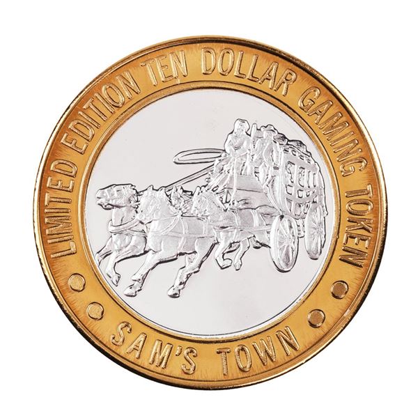 .999 Silver Sam's Town Las Vegas, Nevada $10 Limited Edition Casino Gaming Token