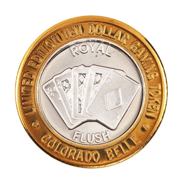 .999 Silver Colorado Belle Laughlin, Nevada $10 Casino Limited Edition Gaming Token