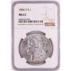 Image 1 : 1884-O $1 Morgan Silver Dollar Coin NGC MS63 Great Toning