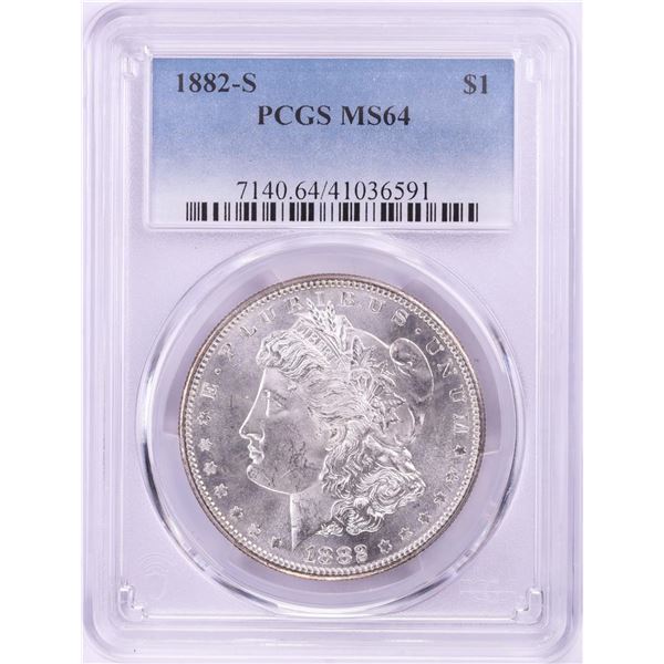 1882-S $1 Morgan Silver Dollar Coin PCGS MS64