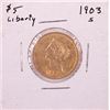 Image 1 : 1903-S $5 Liberty Head Half Eagle Gold Coin