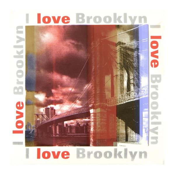 Steve Kaufman (1960-2010) "I Love Brooklyn" Original Mixed Media on Canvas