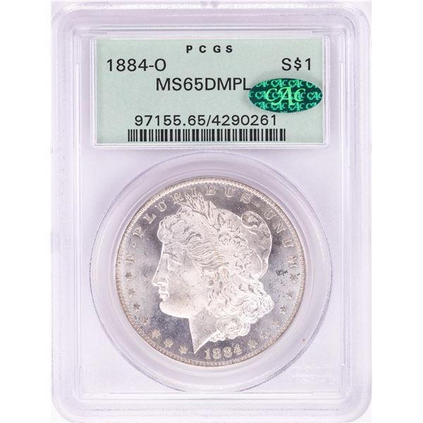 1884-O $1 Morgan Silver Dollar Coin PCGS MS65DMPL CAC