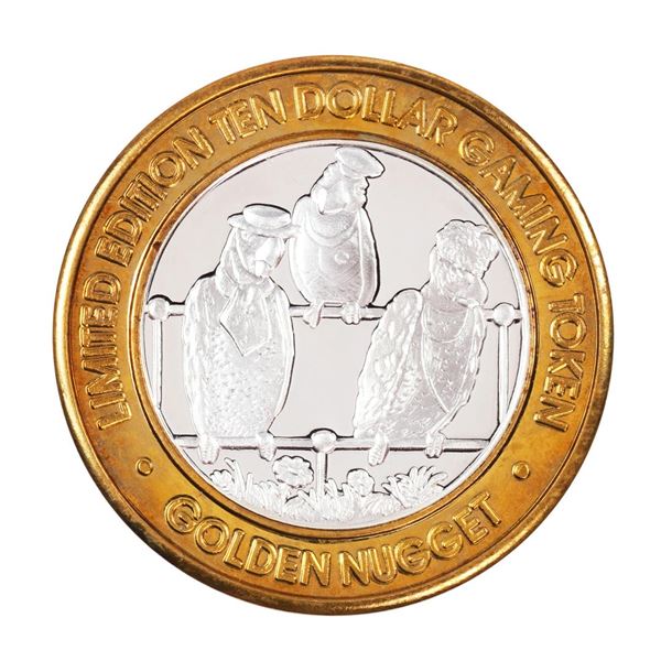 .999 Silver Golden Nugget Las Vegas, Nevada $10 Limited Edition Casino Gaming Token