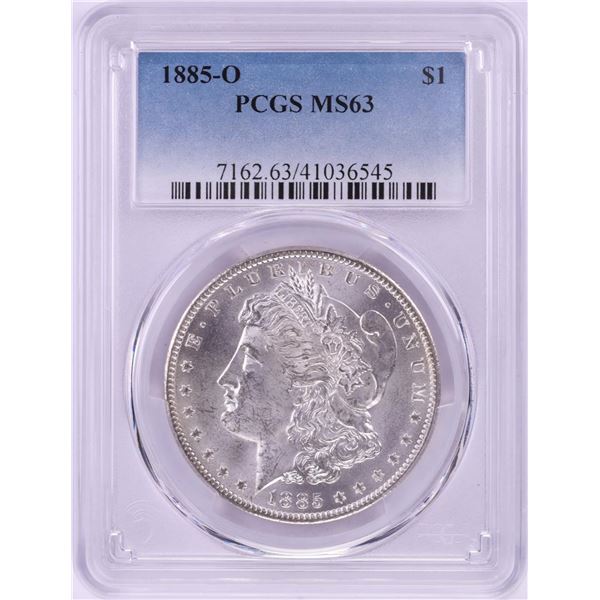 1885-O $1 Morgan Silver Dollar Coin PCGS MS63