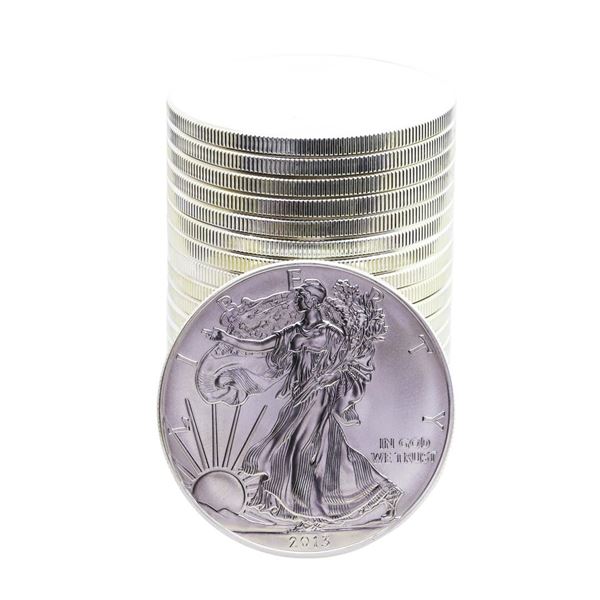 Roll of (20) Brilliant Uncirculated 2013 $1 American Silver Eagle Coins