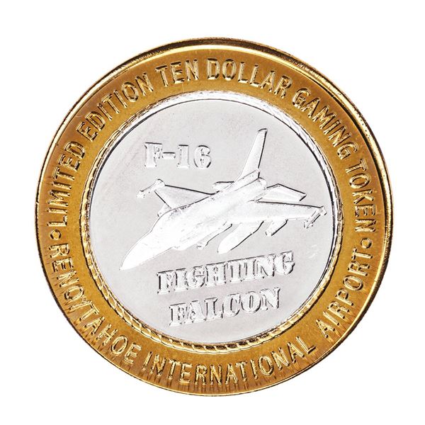 .999 Silver Reno Tahoe International Airport $10 Casino Limited Edition Gaming Token