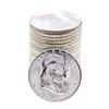 Image 1 : Roll of (20) Brilliant Uncirculated 1955 Franklin Half Dollar Coins