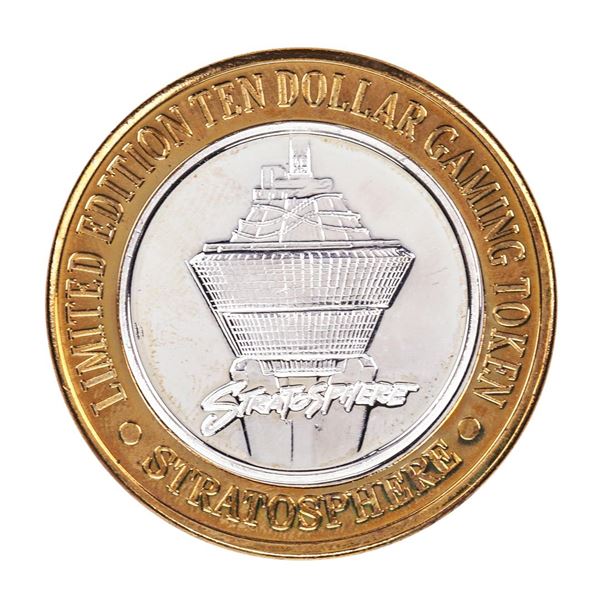 .999 Silver Stratosphere Las Vegas, Nevada $10 Casino Limited Edition Gaming Token