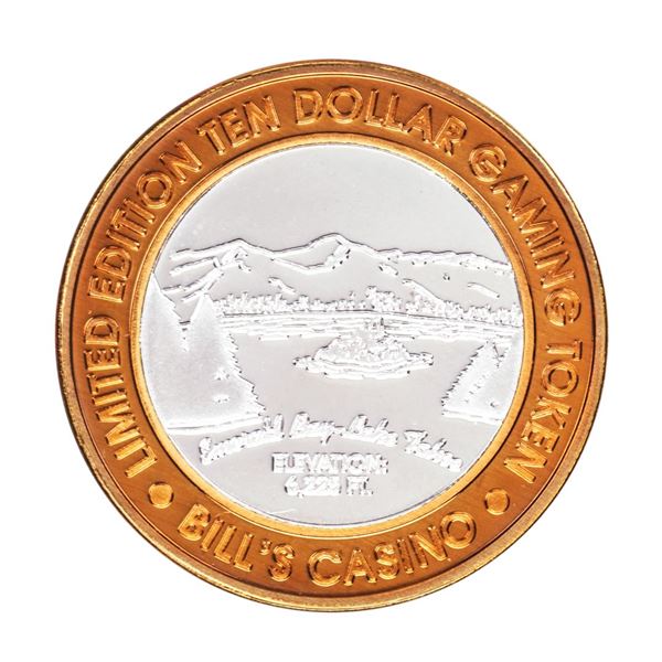 .999 Fine Silver Bill's Casino Lake Tahoe, Nevada $10 Limited Edition Gaming Token