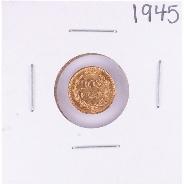 1945 Mexico Dos Pesos Gold Coin