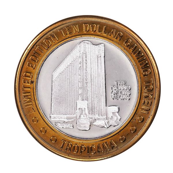 .999 Fine Silver Tropicana Las Vegas, Nevada $10 Limited Edition Gaming Token
