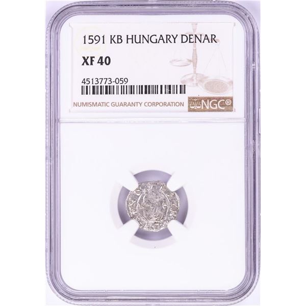 1591 KB Hungary Denar 'Madonna and Child' Coin NGC XF40