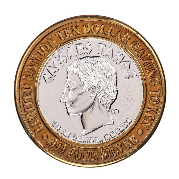 .999 Fine Silver Caesars Tahoe Lake Tahoe, Nevada $10 Limited Edition Gaming Token