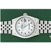 Image 2 : Rolex Men's Stainless Steel MOP Diamond & Ruby Datejust Watch With Rolex Box