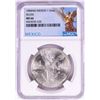 Image 1 : 1984Mo Mexico 1 Onza Libertad Silver Coin NGC MS66