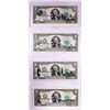Image 1 : Lot of (4) 2003A $2 Colorized Overprint Federal Reserve Notes in Cases