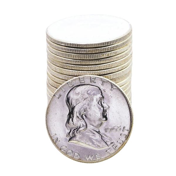 Roll of (20) Brilliant Uncirculated 1963 Franklin Half Dollar Coins