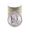 Image 1 : Roll of (20) Brilliant Uncirculated 1963 Franklin Half Dollar Coins