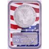 Image 2 : 2019-W $1 Proof American Silver Eagle Coin NGC PF70 Ultra Cameo Independence Day Flag