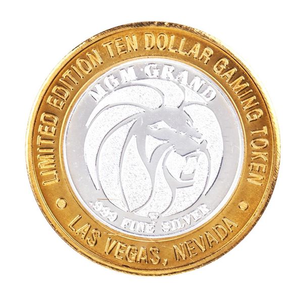 .999 Silver MGM Grand Las Vegas $10 Casino Limited Edition Gaming Token