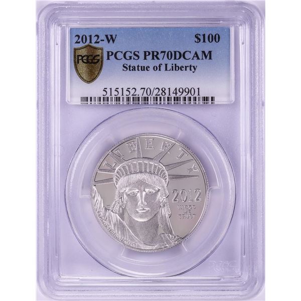 2012-W $100 Proof Platinum American Eagle Coin PCGS PR70DCAM