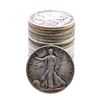 Image 1 : Roll of (20) Mixed Date Walking Liberty Half Dollar Coins