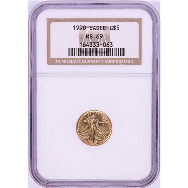 1990 $5 American Gold Eagle Coin NGC MS69