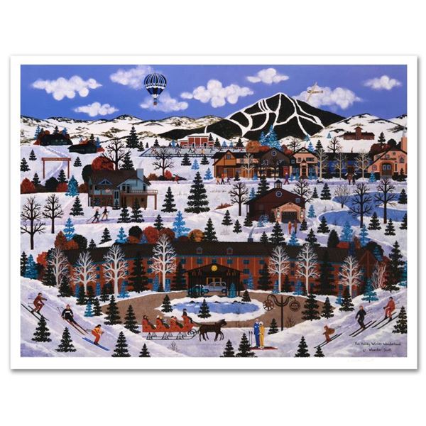 Jane Wooster Scott  Sun Valley Winter Wonderland  Limited Edition Lithograph