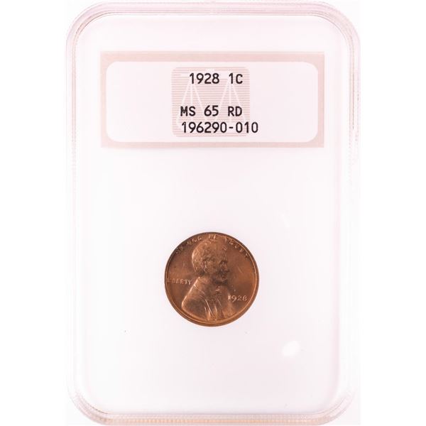 1928 Lincoln Wheat Cent Coin NGC MS65RD