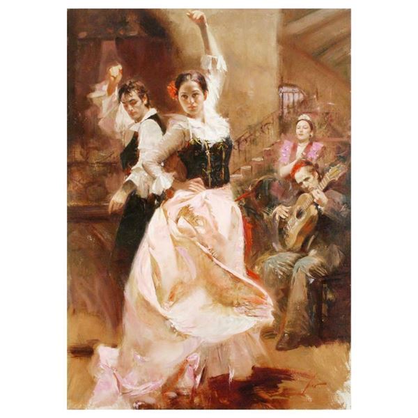 Pino (1939-2010) "Dancing in Barcelona" Limited Edition Giclee on Canvas