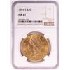 Image 1 : 1894-S $20 Liberty Head Double Eagle Gold Coin NGC MS61