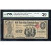 Image 1 : Original Series $1 Salt Lake City, Utah Territory CH# 1921 National Note PMG VF20