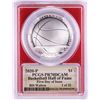 Image 2 : 2020-P $1 Basketball HOF Silver Dollar Coin PCGS PR70DCAM Bill Walton Signature FDOI