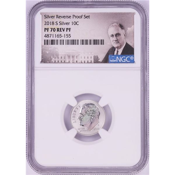 2018-S Reverse Proof Roosevelt Dime Silver Coin NGC PF70 Rev PF