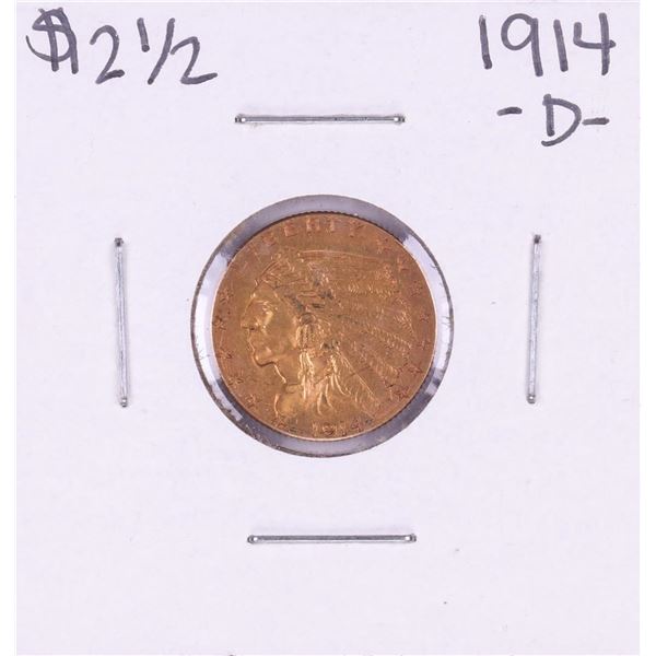 1914-D $2 1/2 Indian Head Quarter Eagle Gold Coin