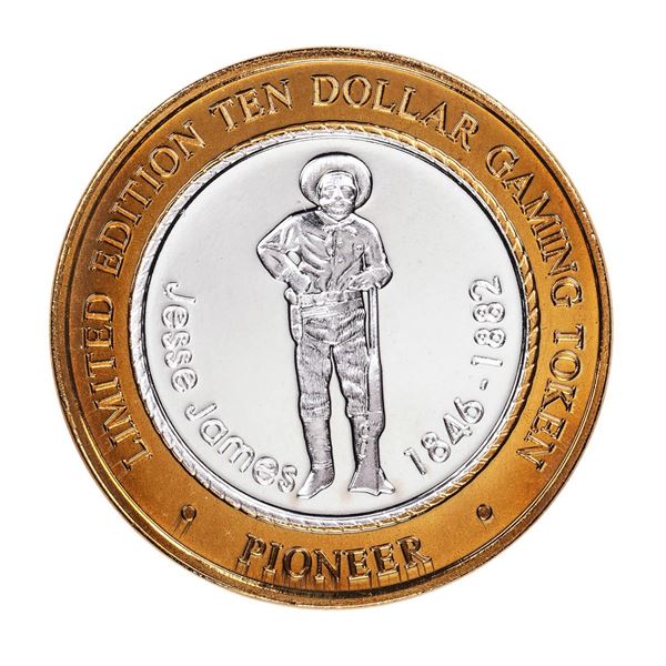 .999 Silver Pioneer Hotel & Gambling Hall $10 Casino Limited Edition Gaming Token