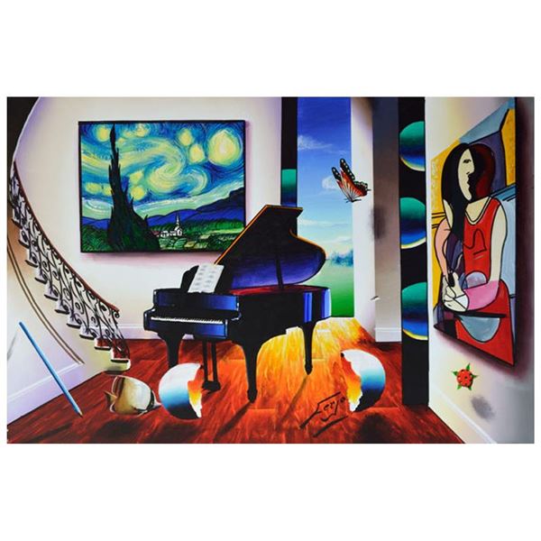 Ferjo "Swirling Stars With" Original Oil on Canvas