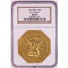 Image 2 : 1852 $50 U.S. Assay 887 Territorial  Gold Slug Coin NGC AU55