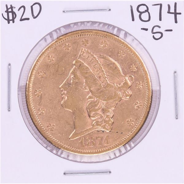 1874-S Type 2 $20 Liberty Head Double Eagle Coin