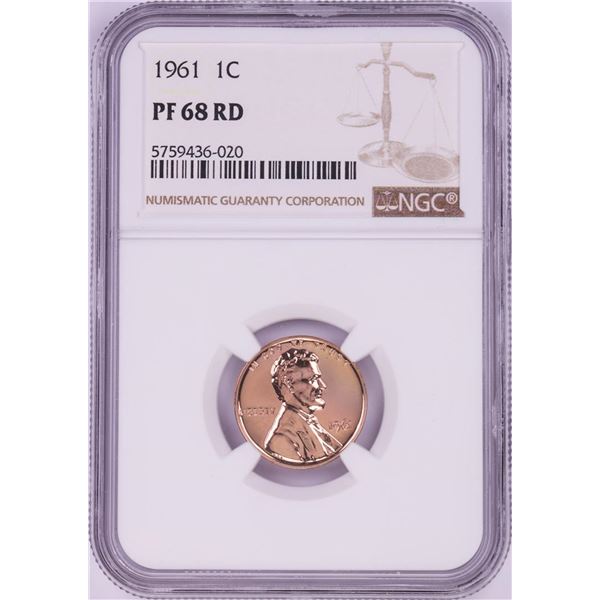 1961 Proof Lincoln Memorial Cent Coin NGC PF68RD