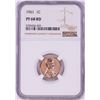 Image 1 : 1961 Proof Lincoln Memorial Cent Coin NGC PF68RD