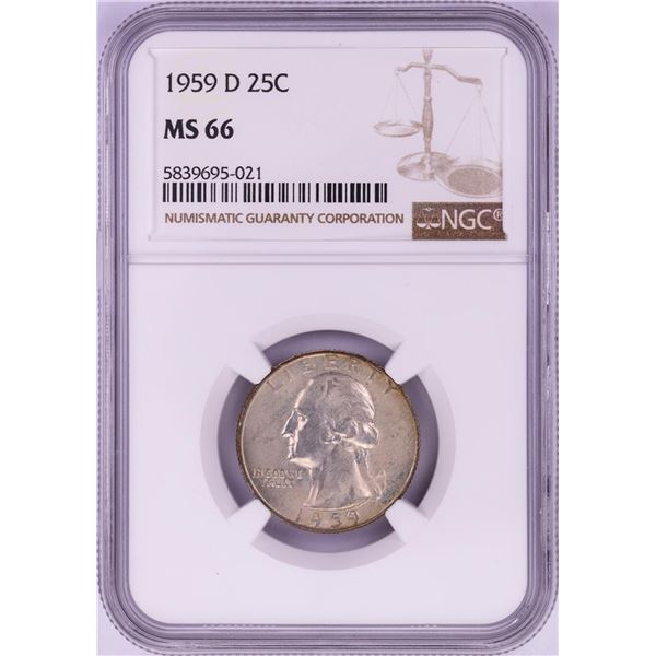 1959-D Washington Quarter Coin NGC MS66