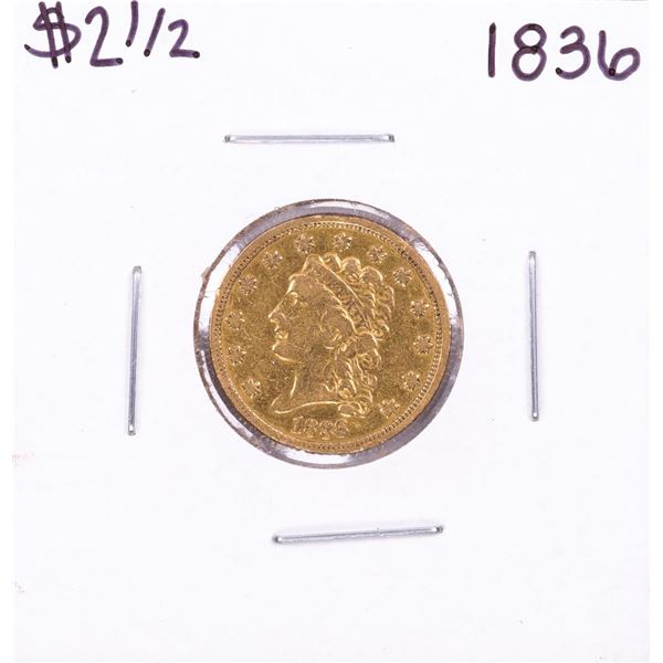 1836 $2 1/2 Classic Head Quarter Eagle Gold Coin