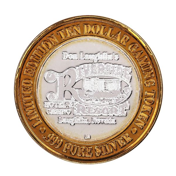 .999 Silver Riverside Resort Casino Laughlin, NV $10 Limited Edition Gaming Token