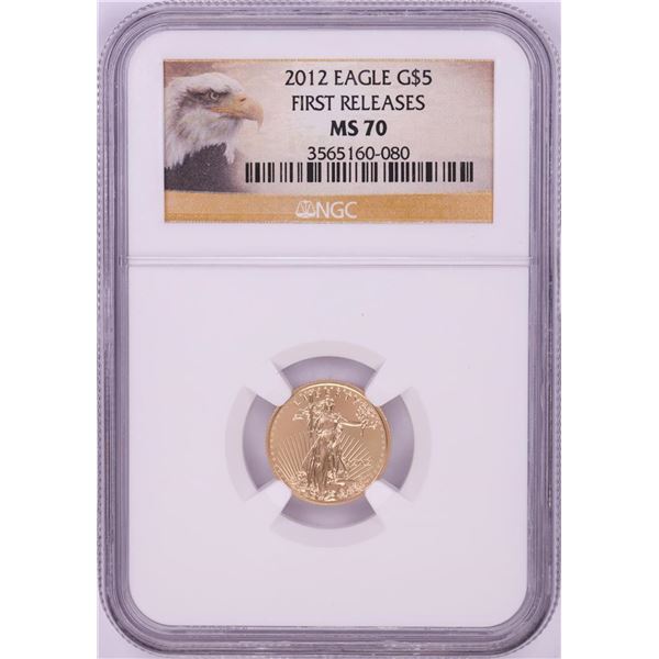 2012 $5 American Gold Eagle Coin NGC MS70 First Releases