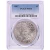 Image 1 : 1887 $1 Morgan Silver Dollar Coin PCGS MS64