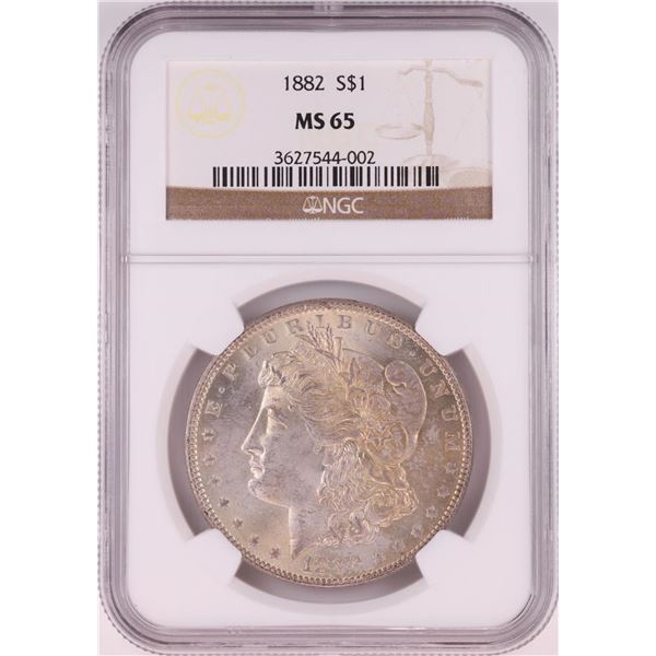 1882 $1 Morgan Silver Dollar Coin NGC MS65