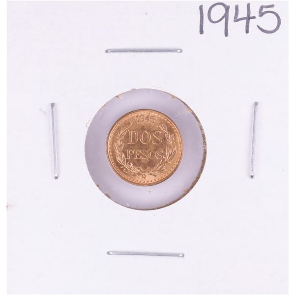 1945 Mexico Dos Pesos Gold Coin